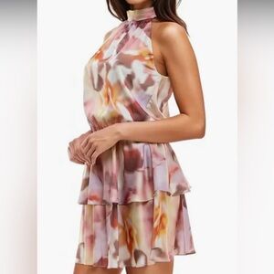 Socialite Multicolor Halter Mini Dress